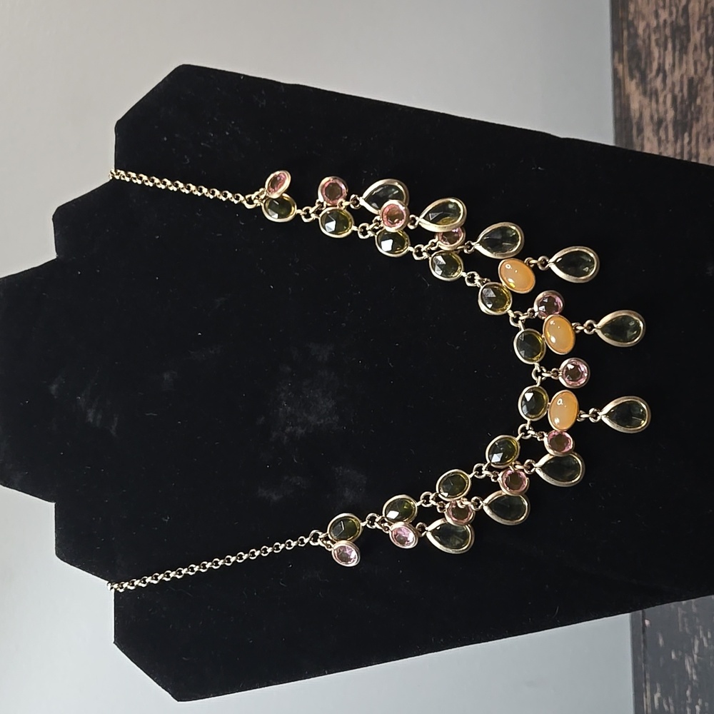 Talbots Vintage Teardrop Gem Necklace‎